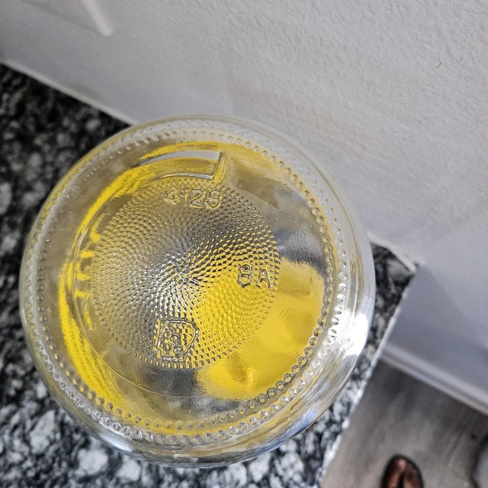 vintage sun tea‎ jar glass gallon iced tea bright yellow with lid